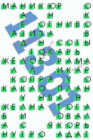 сканворд схема местности